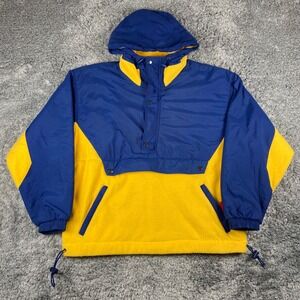 Vintage Gap Arctic Light Fleece Anorak Jacket Mens M Blue Yellow Pullover 90s‎